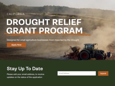 Applications Open – CA Small Ag Business Drought Relief Grant